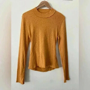 Free people we the free long sleeve open back top orange Size XL